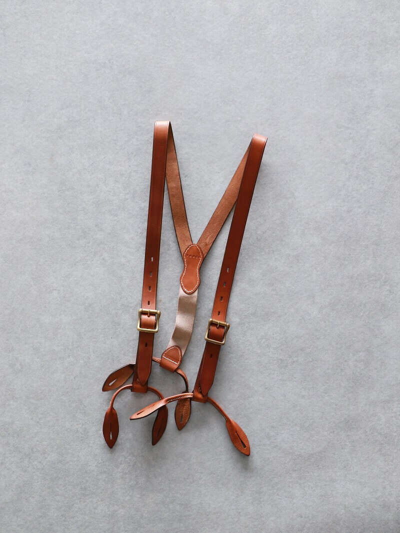 vasco ヴァスコ 別注 LEATHER SUSPENDER レザーサスペンダー Qurious 