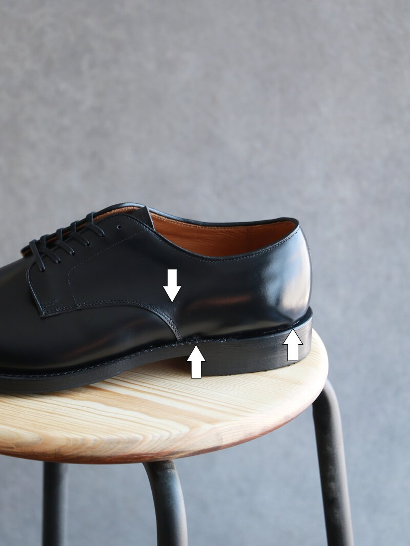 WHEEL ROBE ウィールローブ 別注 STRAIGHT TIP BLUCHER Last #1228 ストレートチップ ブルッチャー BLACK #15073Q