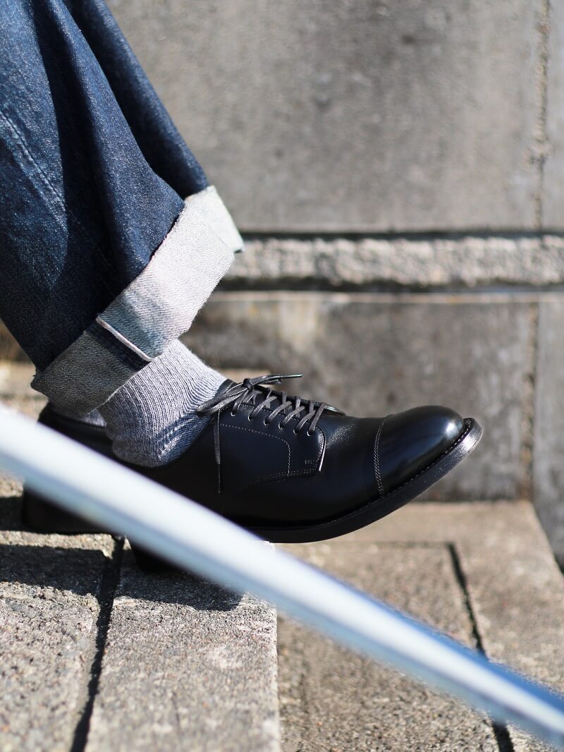 WHEEL ROBE ウィールローブ 別注 STRAIGHT TIP BLUCHER Last #1228 ストレートチップ ブルッチャー BLACK #15073Q