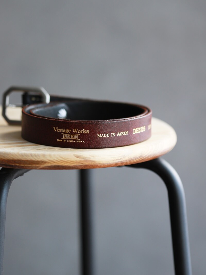 Vintage Works ヴィンテージワークス Leather belt 7Hole レザーベルト 7ホール コンチョ 茶芯 DH5726 CH-3