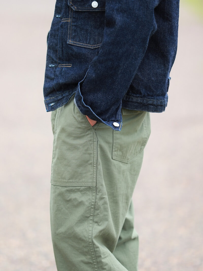 TCB jeans TCBジーンズ TCB 50's BAKER PT ベイカーパンツ オリーブ