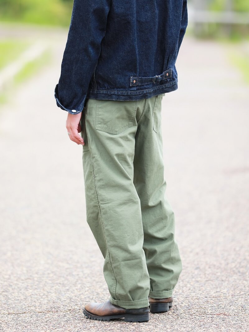 TCB jeans TCBジーンズ TCB 50's BAKER PT ベイカーパンツ オリーブ