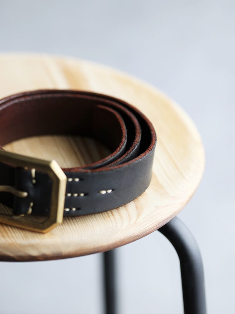 Vintage Works ヴィンテージワークス Leather belt 5Hole レザーベルト 5ホール 茶芯 DH684