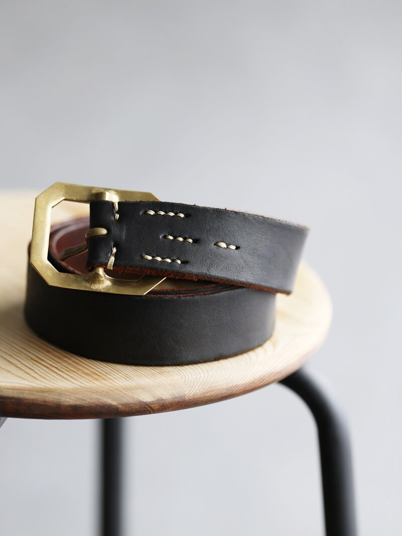 Vintage Works ヴィンテージワークス Leather belt 5Hole レザーベルト 5ホール 茶芯 DH684