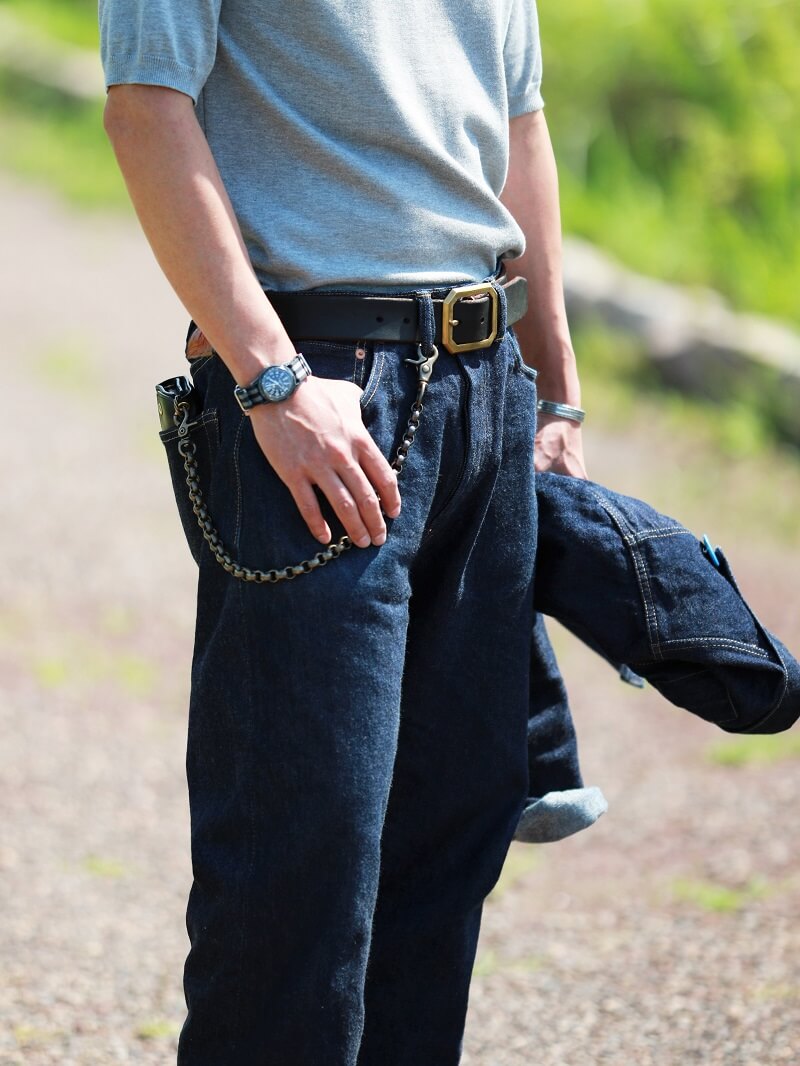 Vintage Works ヴィンテージワークス Leather belt 5Hole レザーベルト 5ホール 茶芯 DH684