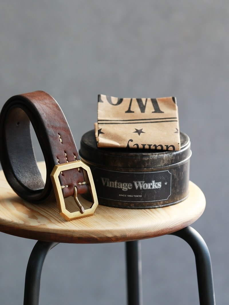 Vintage Works ヴィンテージワークス Leather belt 7Hole レザーベルト ...