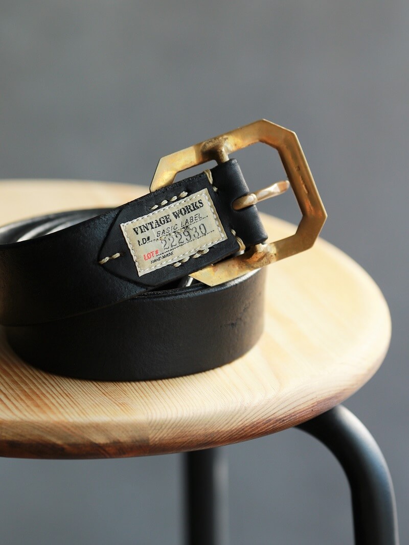 Vintage Works ヴィンテージワークス Leather belt 7Hole レザーベルト ...