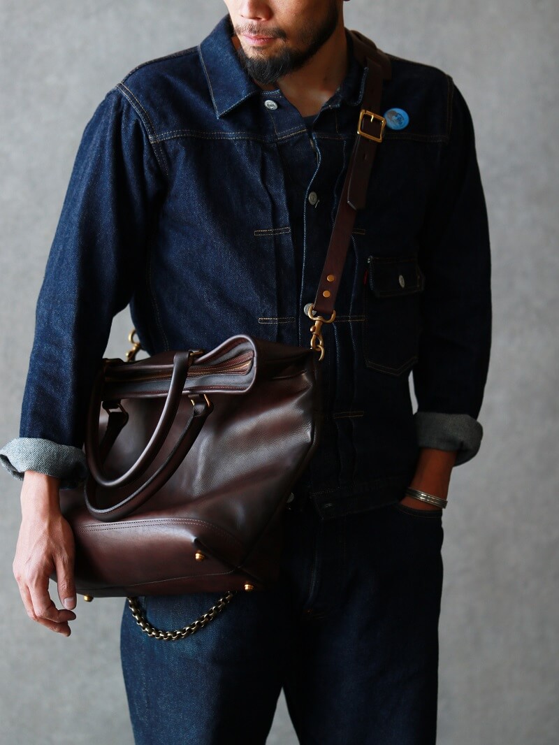 vasco ヴァスコ LEATHER NELSON 2WAY BAG レザーネルソン2WAYバッグ ブラウン VS-244LS