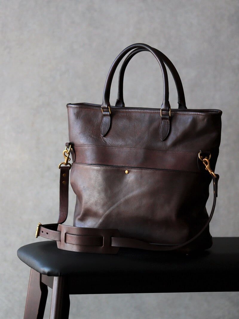 vasco ヴァスコ LEATHER NELSON 2WAY BAG レザーネルソン2WAYバッグ ブラウン VS-244LS