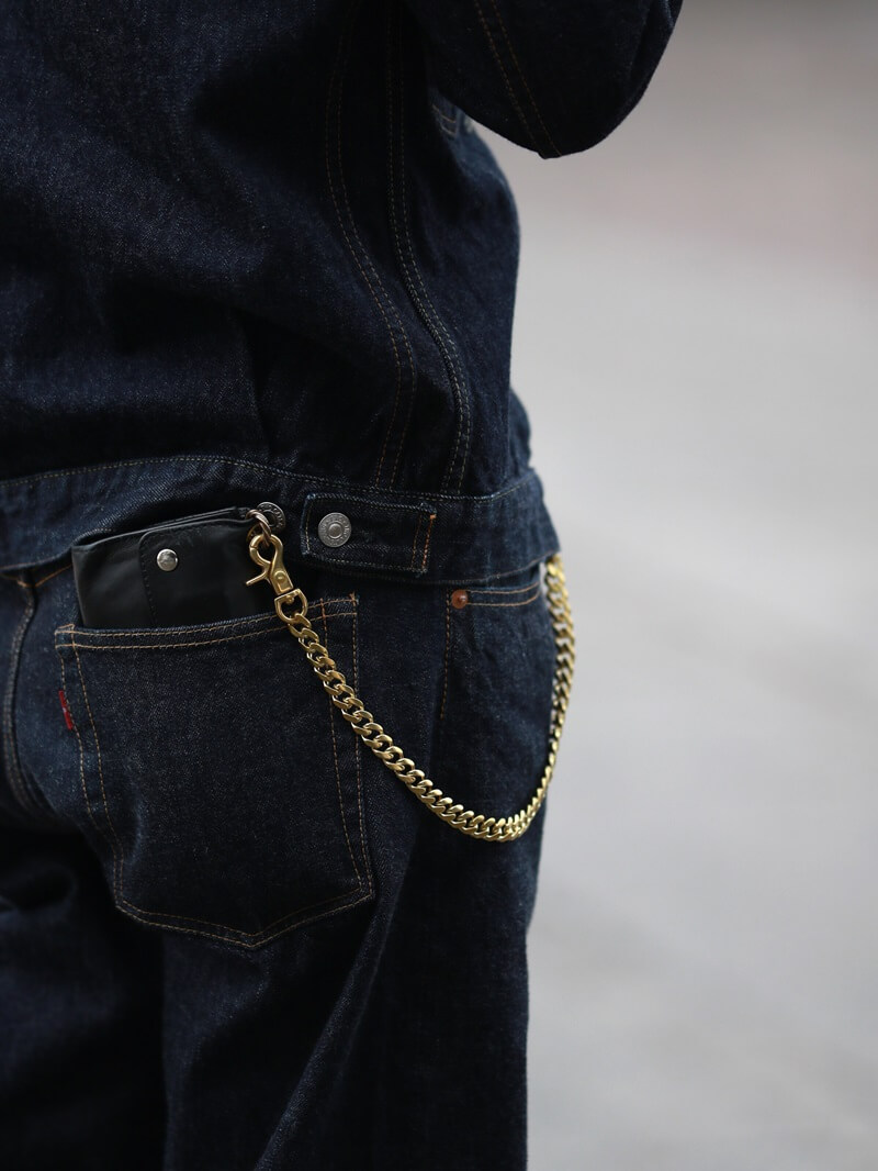 BACKDROP Leathers バックドロップレザーズ WALLET CHAIN Brass ウォレットチェーン 真鍮