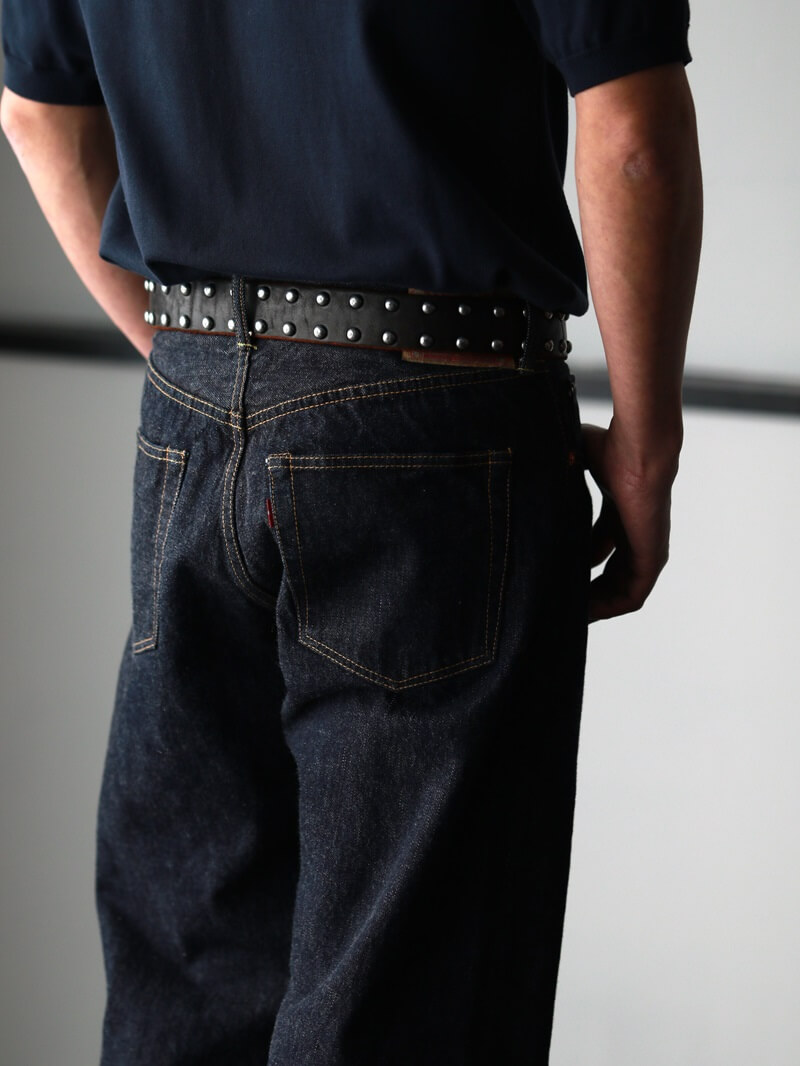 Vintage Works ヴィンテージワークス Leather belt 5Hole Made in USA studs レザースタッズベルト 5ホール 茶芯 DH5550