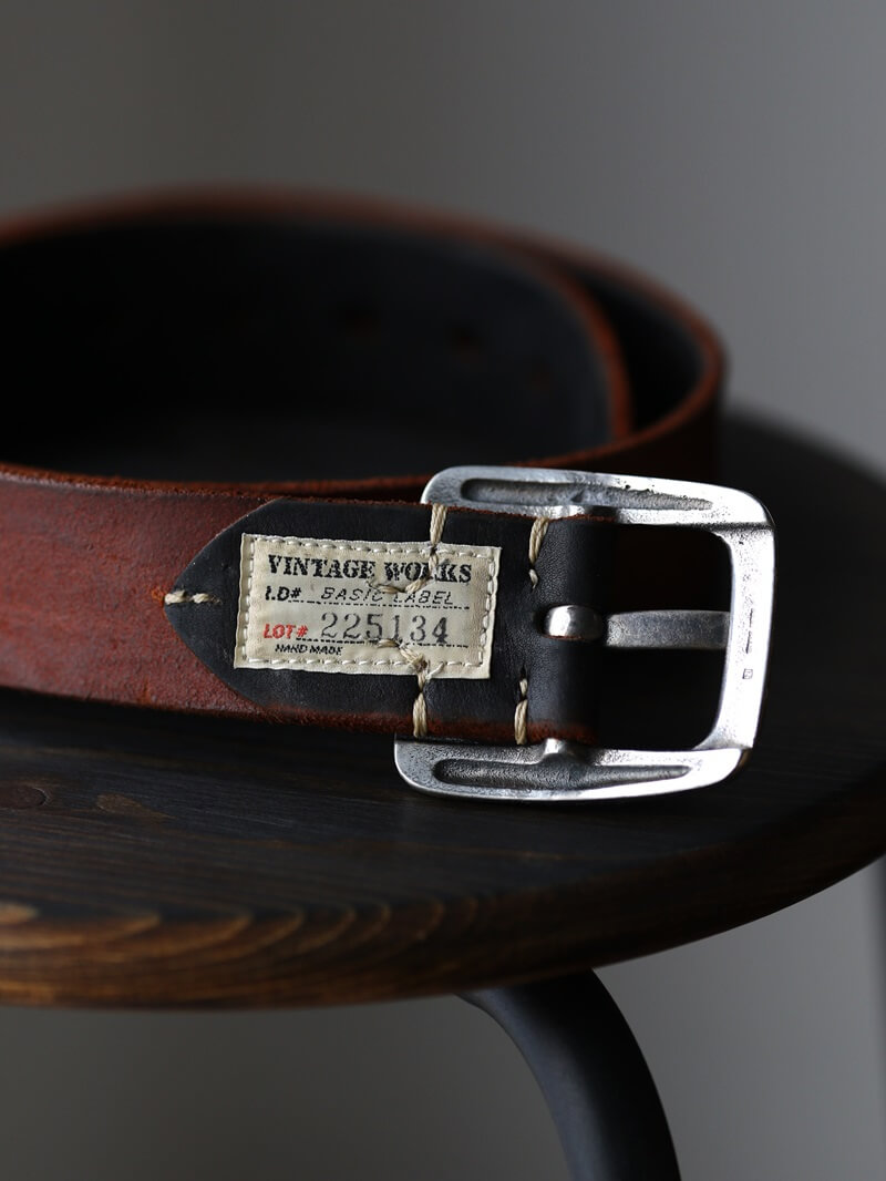 Vintage Works ヴィンテージワークス Leather belt 7Hole レザーベルト 7ホール 茶芯 DH5536 MAX
