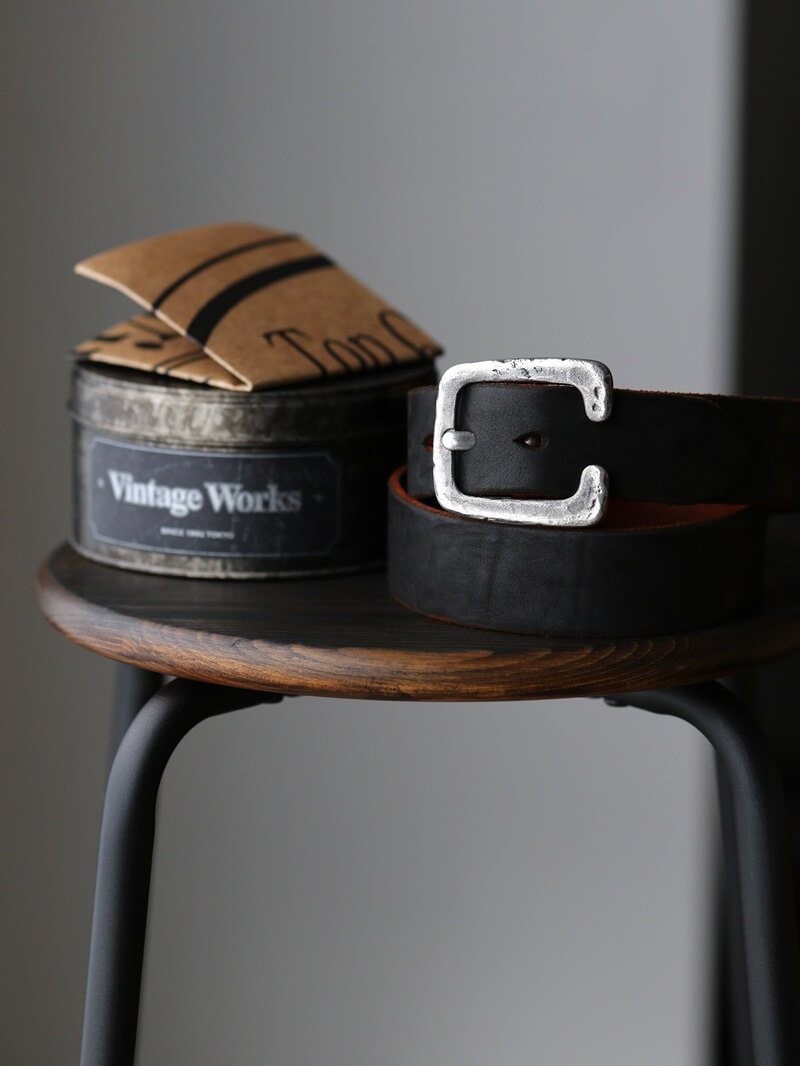 Vintage Works ヴィンテージワークス Leather belt 7Hole レザーベルト 7ホール 茶芯 DH5536 MAX