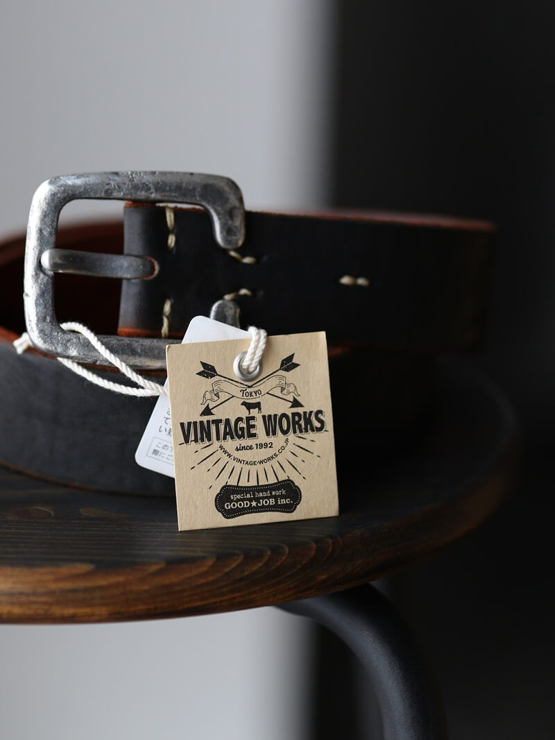 Vintage Works ヴィンテージワークス Leather belt 7Hole レザーベルト 7ホール 茶芯 DH5536 MAX