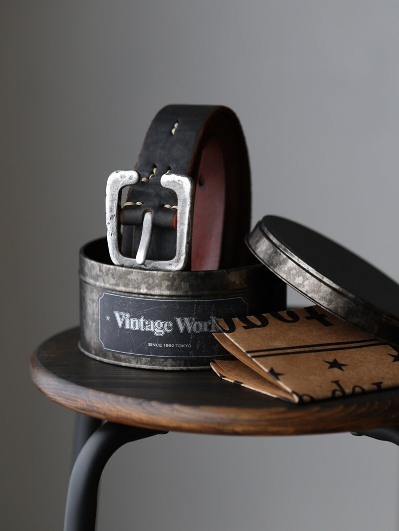 Vintage Works ヴィンテージワークス Leather belt 7Hole レザーベルト 7ホール 茶芯 DH5536 MAX