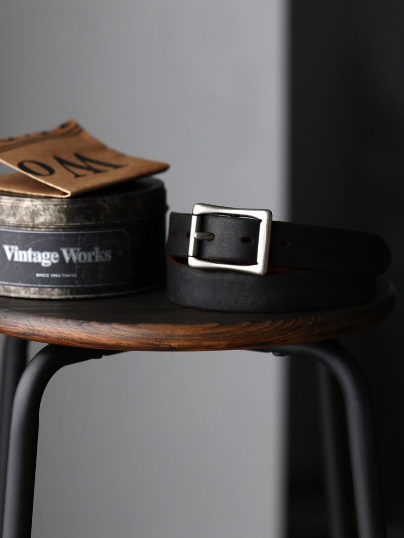 Vintage Works ヴィンテージワークス Leather belt 5Hole レザーベルト 5ホール 茶芯 DH5679