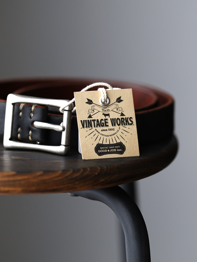 Vintage Works ヴィンテージワークス Leather belt 5Hole レザーベルト 5ホール 茶芯 DH5679