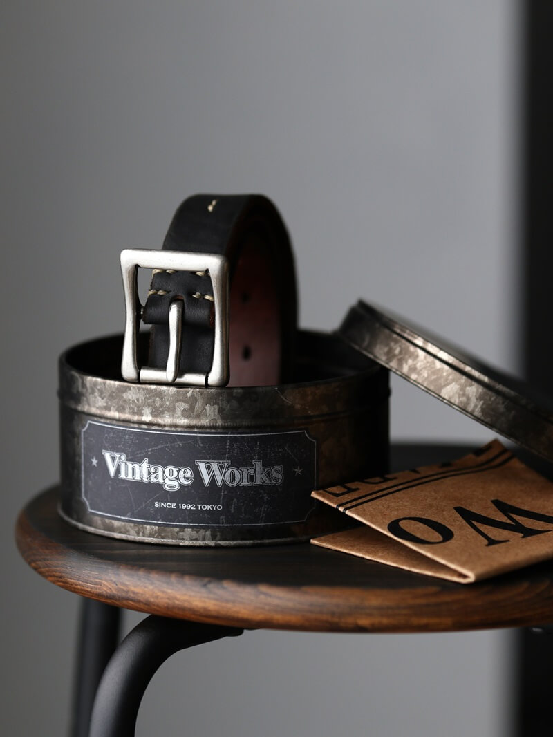 Vintage Works ヴィンテージワークス Leather belt 5Hole レザーベルト 5ホール 茶芯 DH5679