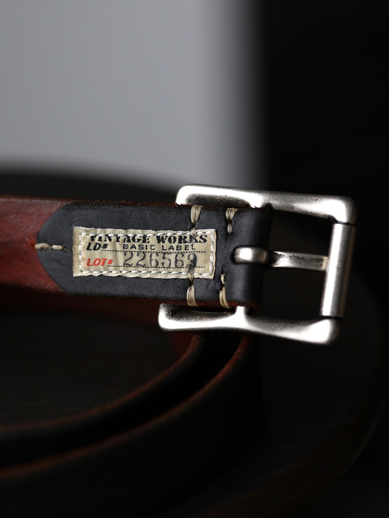 Vintage Works ヴィンテージワークス Leather belt 5Hole レザーベルト 5ホール 茶芯 DH5679