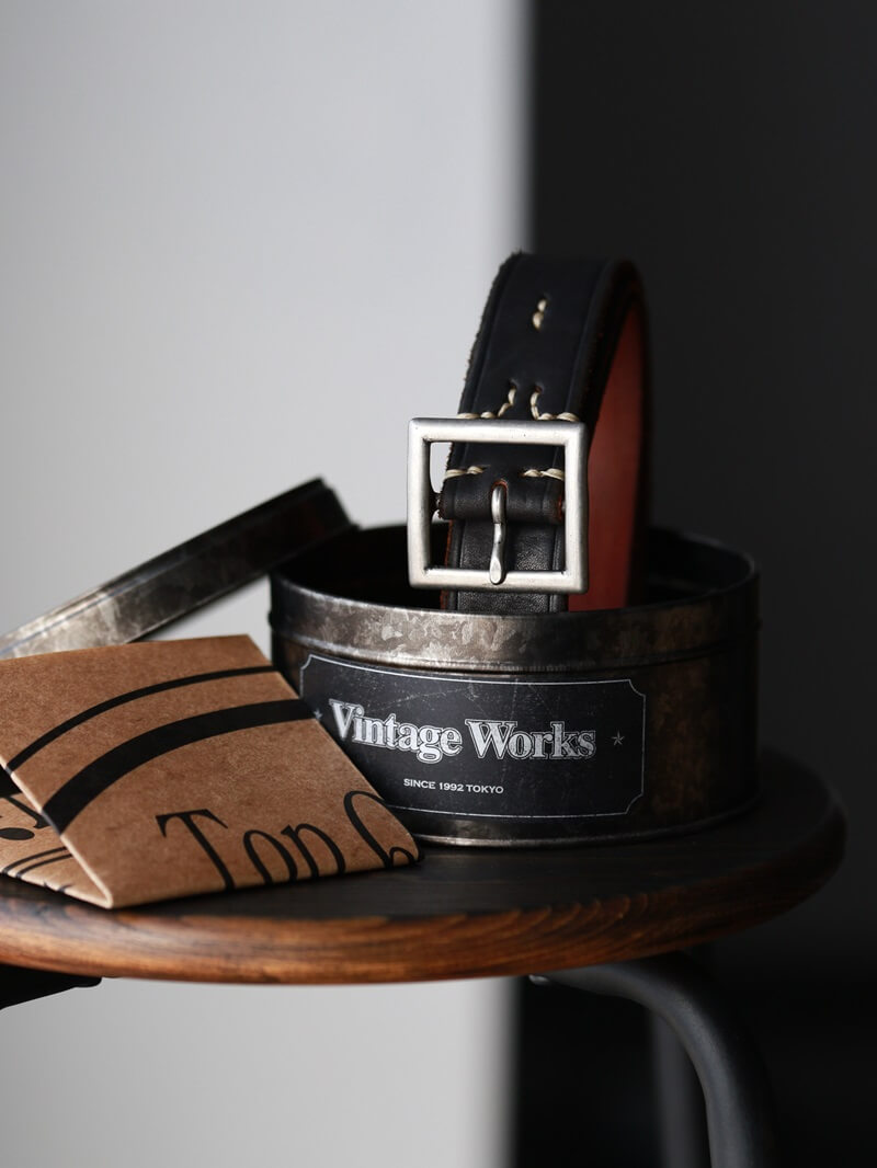 Vintage Works ヴィンテージワークス Leather belt 7Hole レザーベルト 7ホール 茶芯 DH5727