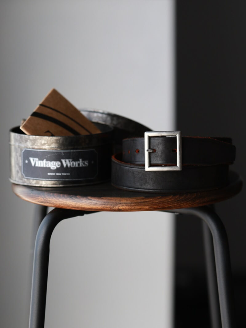 Vintage Works ヴィンテージワークス Leather belt 7Hole レザーベルト 7ホール 茶芯 DH5727