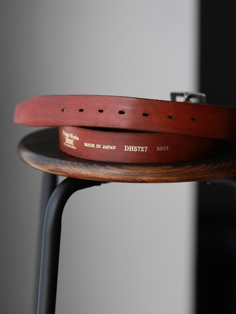 Vintage Works ヴィンテージワークス Leather belt 7Hole レザーベルト 7ホール 茶芯 DH5727