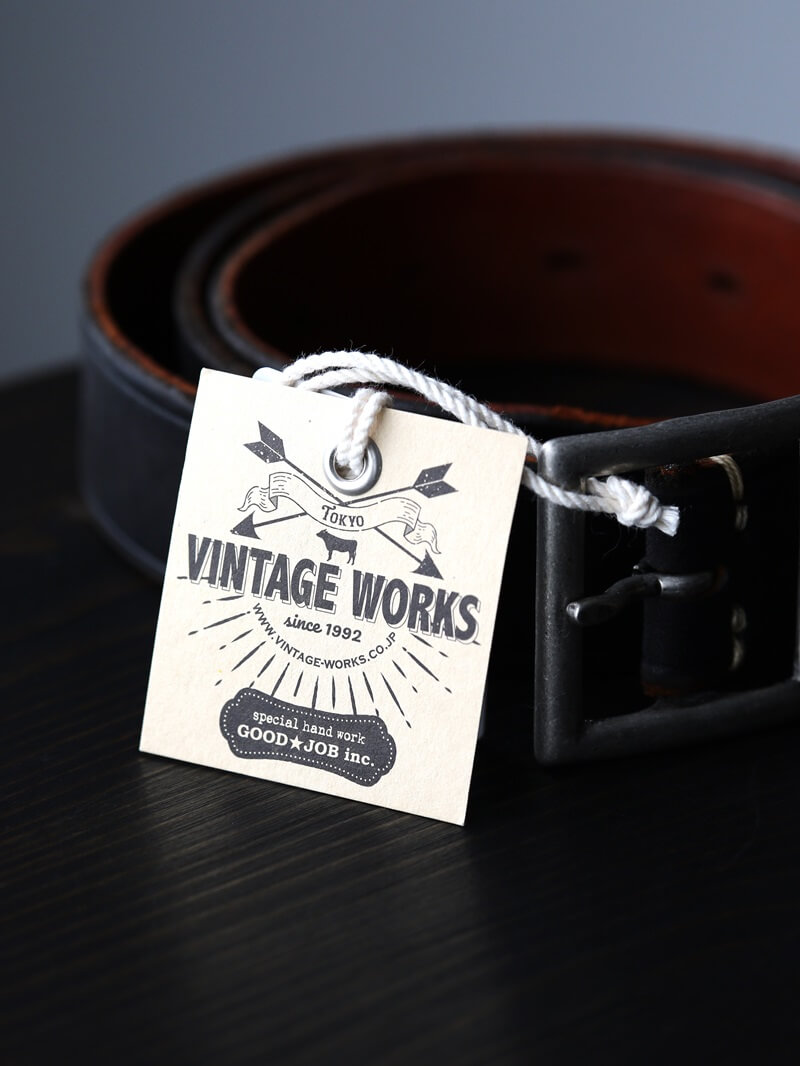 Vintage Works ヴィンテージワークス Leather belt 7Hole レザーベルト 7ホール コンチョ 茶芯 DH5727 CH-3