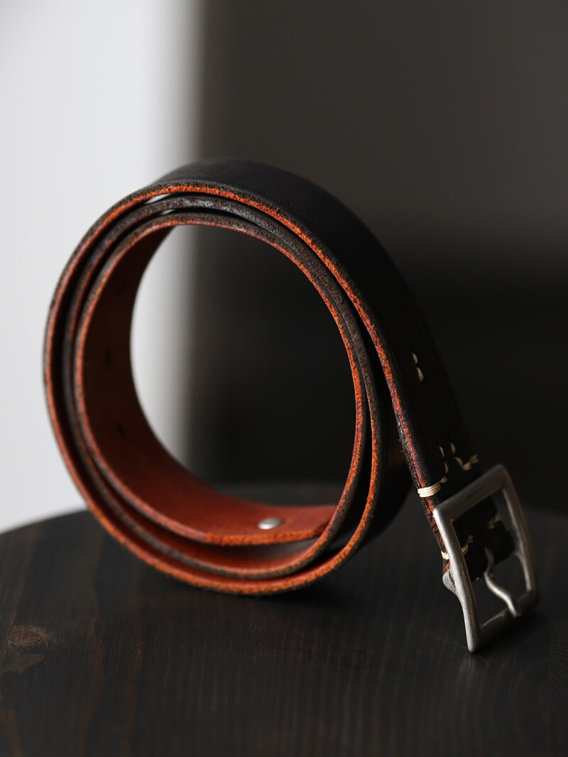 Vintage Works ヴィンテージワークス Leather belt 7Hole レザーベルト 7ホール コンチョ 茶芯 DH5727 CH-3