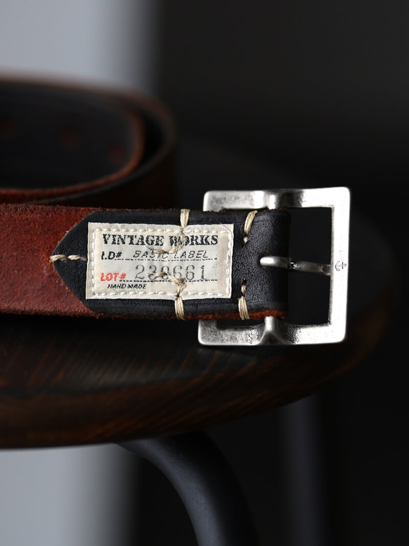 Vintage Works ヴィンテージワークス Leather belt 7Hole レザーベルト 7ホール コンチョ 茶芯 DH5727 CH-3