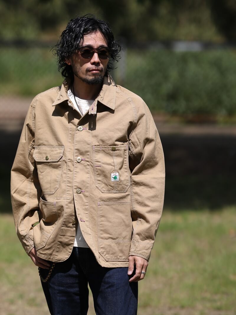 TCB jeans TCBジーンズ Cat Head Jacket Khaki Drill キャットヘッドジャケット カーキドリル カバーオール Qurious キュリアス 新潟 通販
