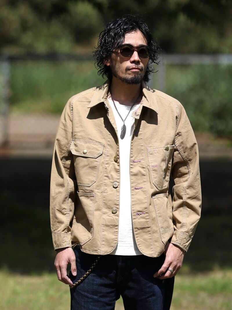 TCB jeans TCBジーンズ Cat Head Jacket Khaki Drill キャットヘッドジャケット カーキドリル カバーオール Qurious キュリアス 新潟 通販