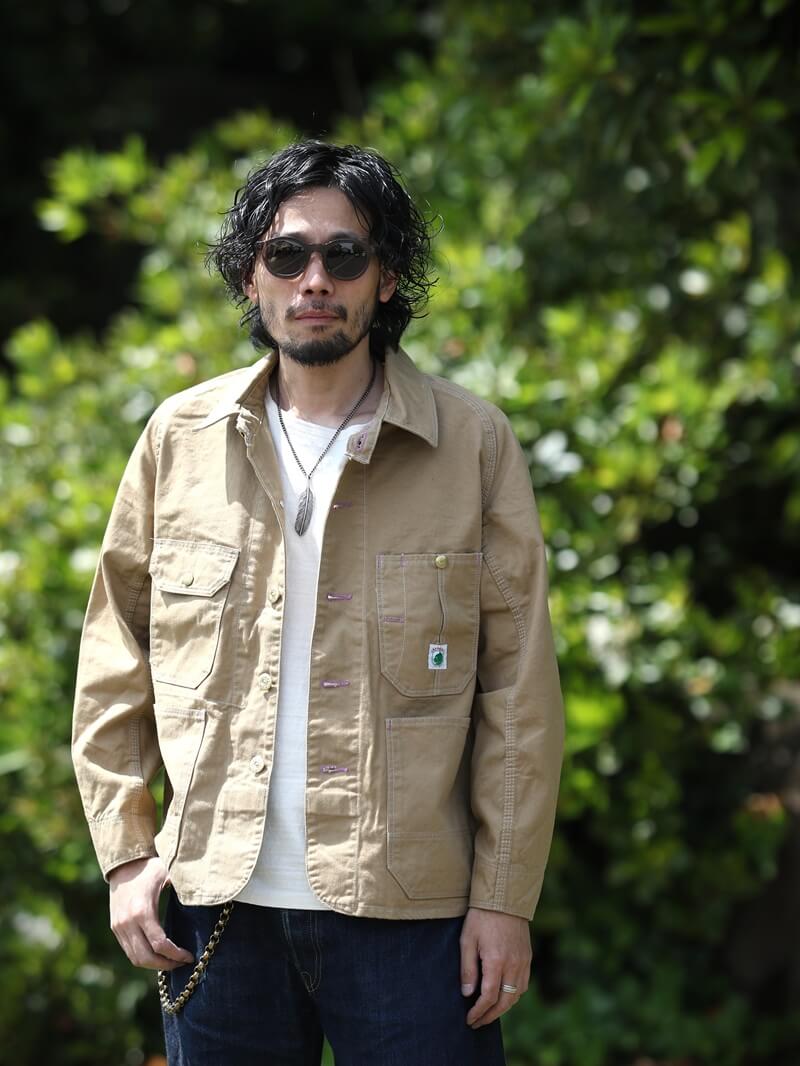 TCB jeans TCBジーンズ Cat Head Jacket Khaki Drill キャットヘッドジャケット カーキドリル カバーオール Qurious キュリアス 新潟 通販