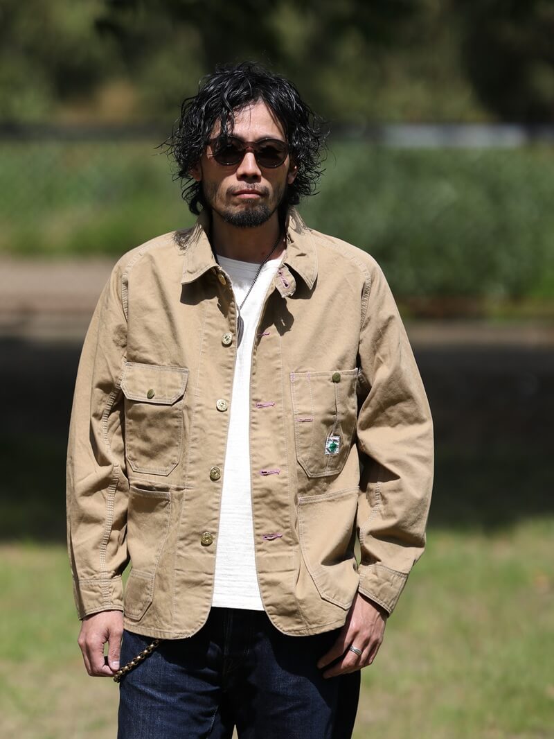 TCB jeans TCBジーンズ Cat Head Jacket Khaki Drill キャットヘッドジャケット カーキドリル カバーオール Qurious キュリアス 新潟 通販