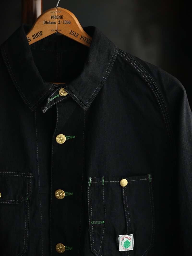 TCB jeans TCBジーンズ TCB jeans Cat Head Jacket BKBK キャットヘッドジャケット ブラックデニム