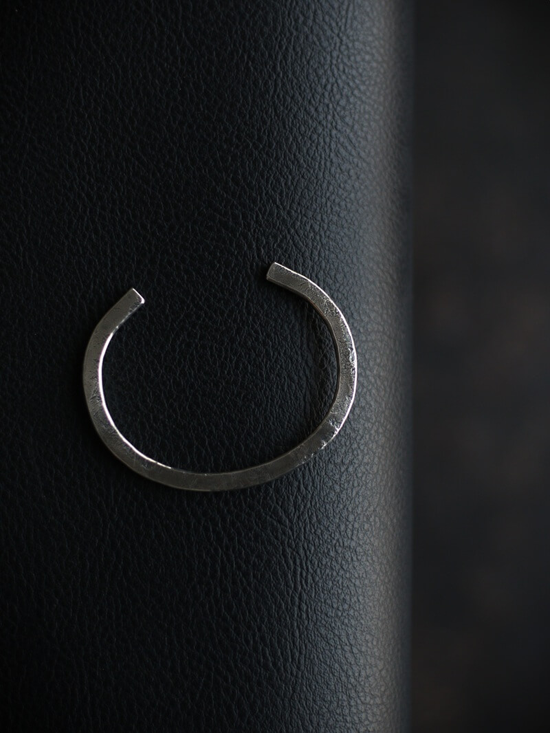 hemlock ヘムロック Forged bangle -silver シルバーバングル