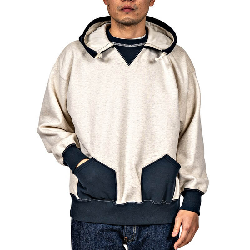 WORKERS ワーカーズ Atozuke Parka, 2-Tone/Oatmeal x Fade Blk