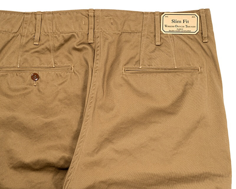 WORKERS ワーカーズ Officer Trousers Slim Type2, USMC Khaki