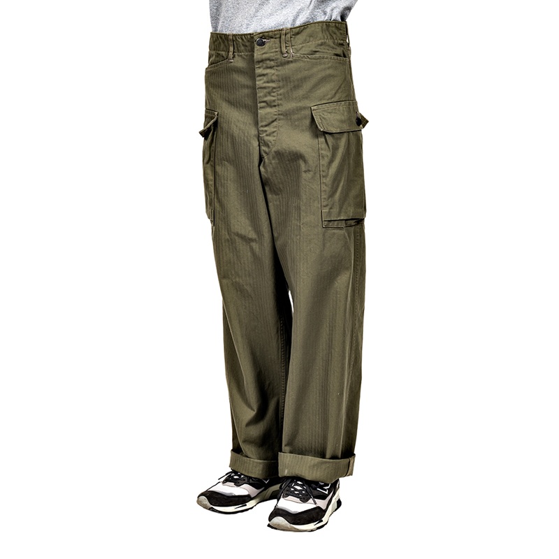 WORKERS ワーカーズ M43 Trousers Mod, OD Herringbone