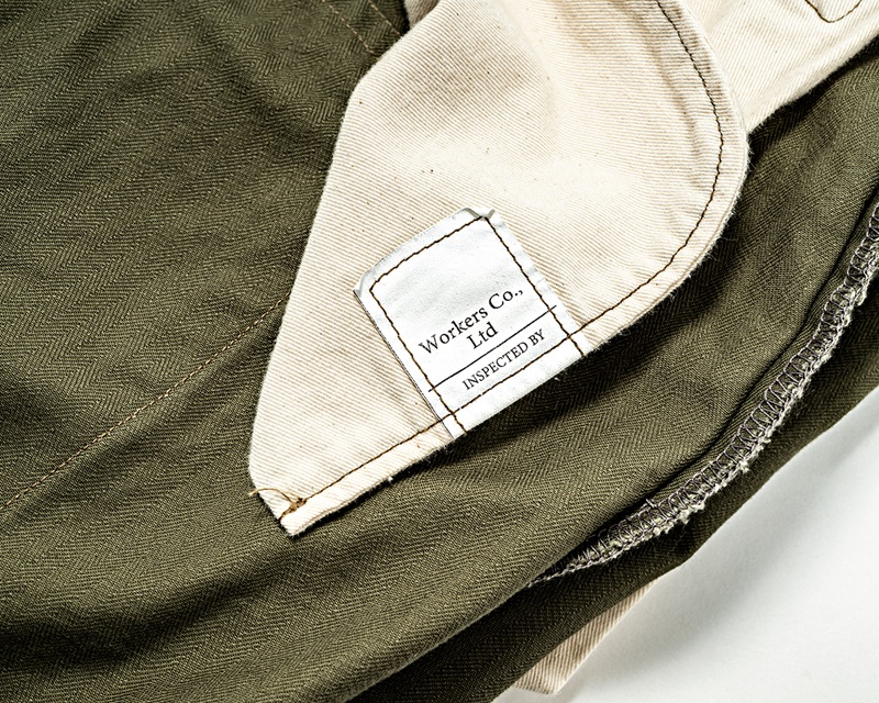 WORKERS ワーカーズ M43 Trousers Mod, OD Herringbone