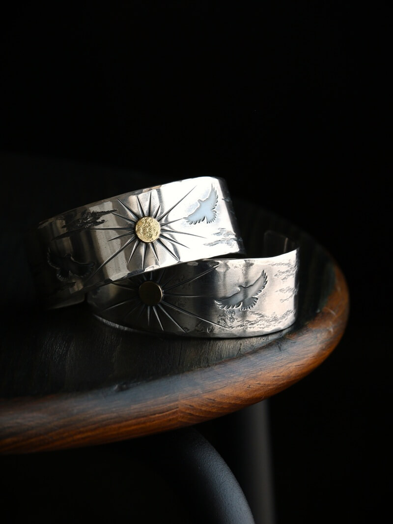 hemlock ヘムロック 別注 Two Eagle Bangle トゥー イーグル バングル