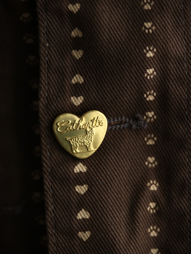 TCB jeans TCBジーンズ Cathartt Chore Coat Brown Paw Stripe キャットハート チョアコート