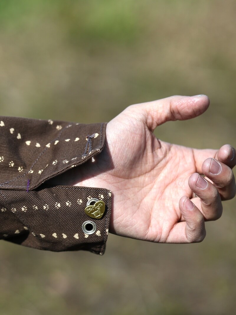 TCB jeans TCBジーンズ Cathartt Chore Coat Brown Paw Stripe キャットハート チョアコート