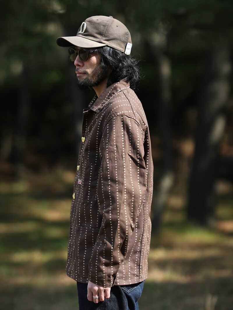 TCB jeans TCBジーンズ Cathartt Chore Coat Brown Paw Stripe キャットハート チョアコート