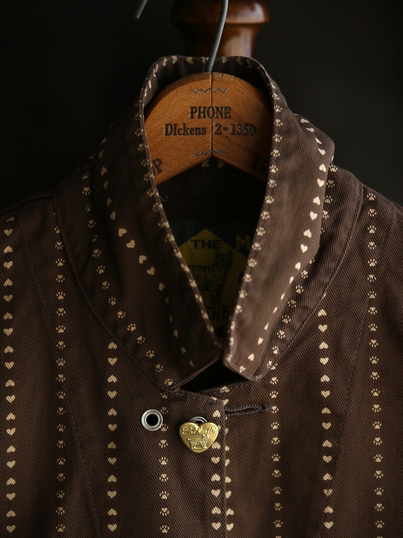 TCB jeans TCBジーンズ Cathartt Chore Coat Brown Paw Stripe キャットハート チョアコート