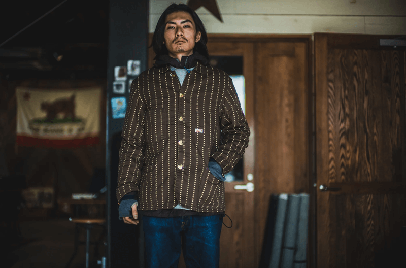 TCB jeans TCBジーンズ Cathartt Chore Coat Brown Paw Stripe キャットハート チョアコート