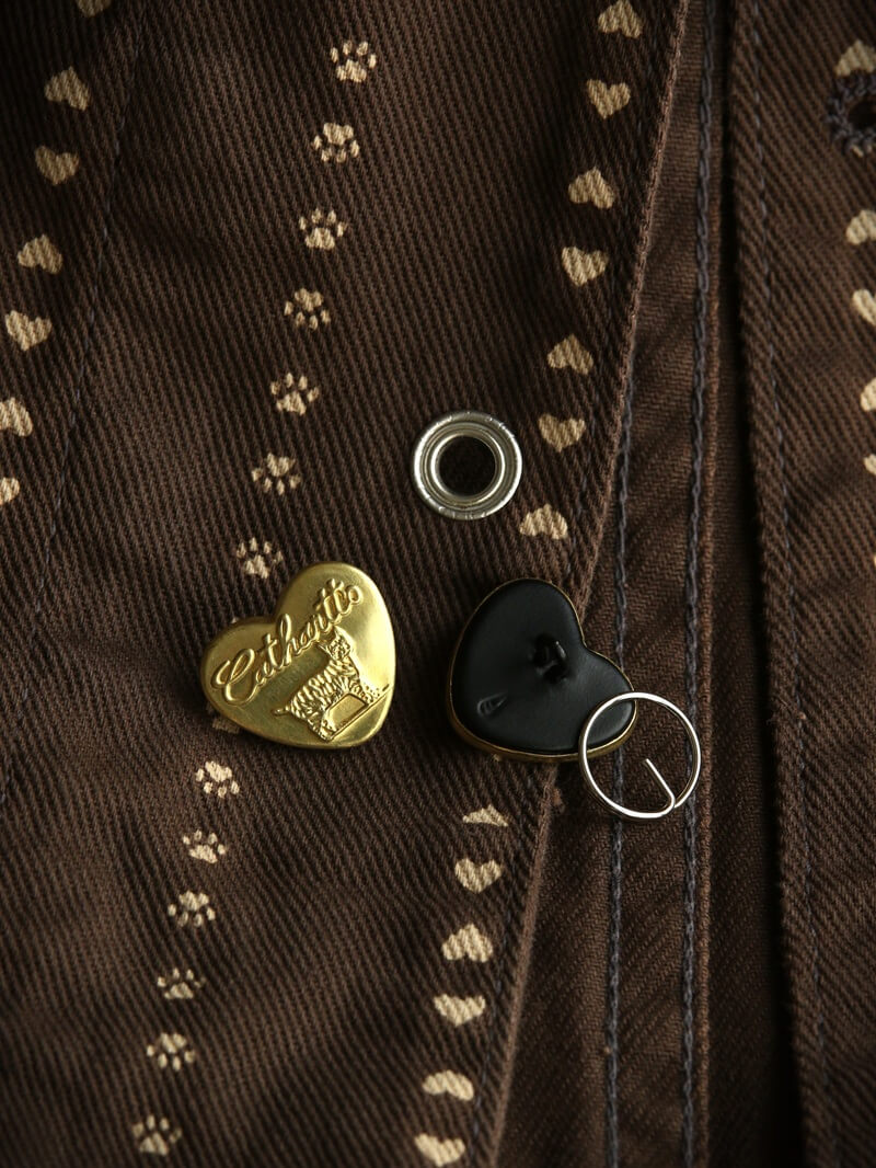 TCB jeans TCBジーンズ Cathartt Chore Coat Brown Paw Stripe キャットハート チョアコート