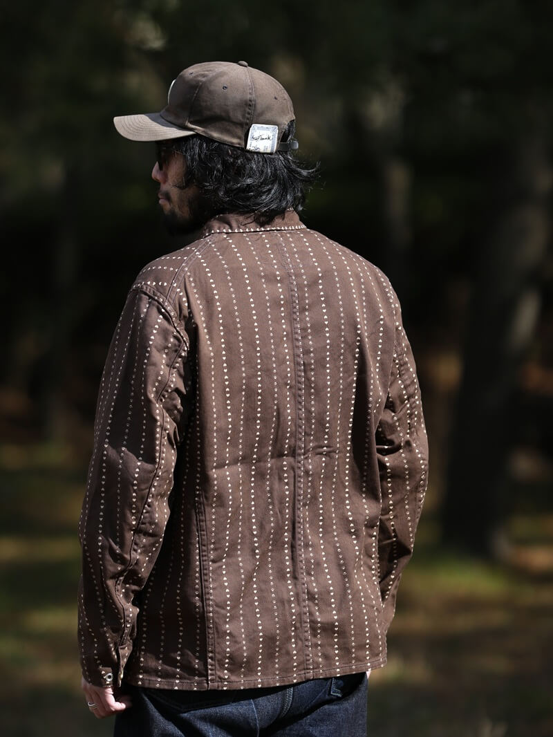 TCB jeans TCBジーンズ Cathartt Chore Coat Brown Paw Stripe キャットハート チョアコート