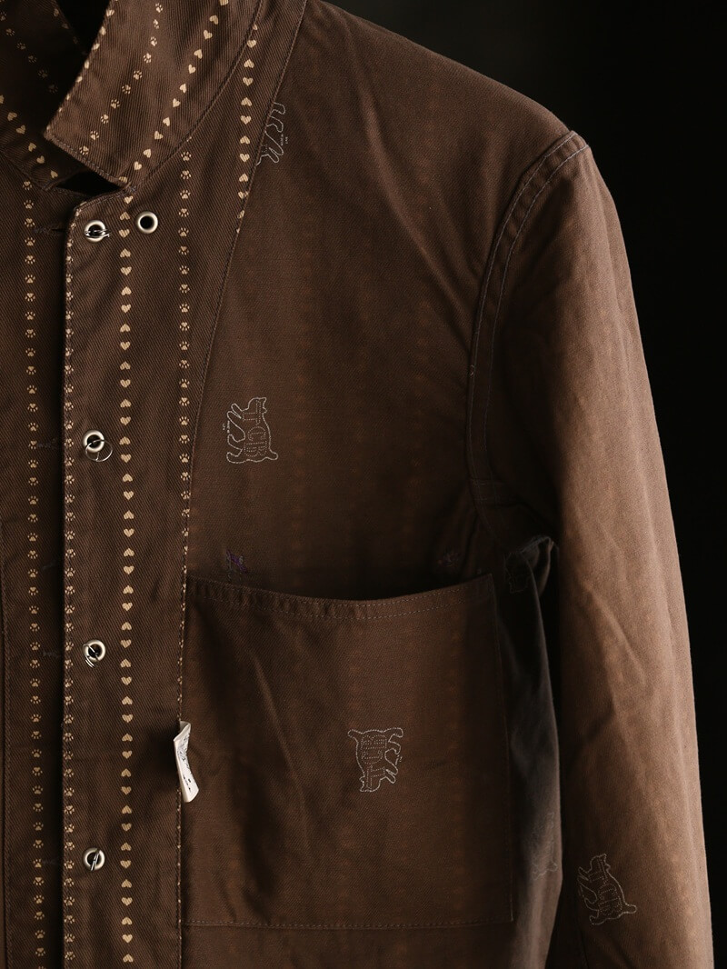 TCB jeans TCBジーンズ Cathartt Chore Coat Brown Paw Stripe キャットハート チョアコート