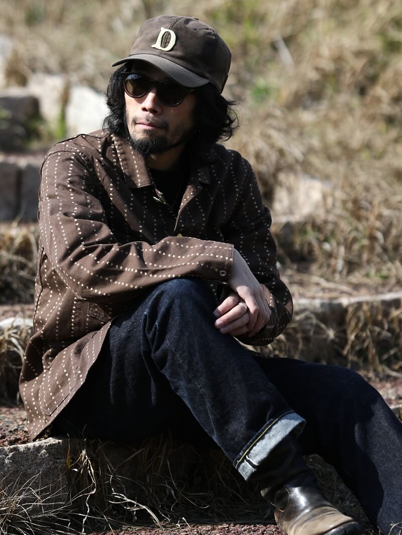 TCB jeans TCBジーンズ Cathartt Chore Coat Brown Paw Stripe キャットハート チョアコート