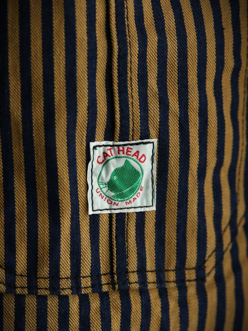 TCB jeans TCBジーンズ Cat Head Jacket Brown Tabby Stripe キャットヘッドジャケット ブラウンヒッコリー